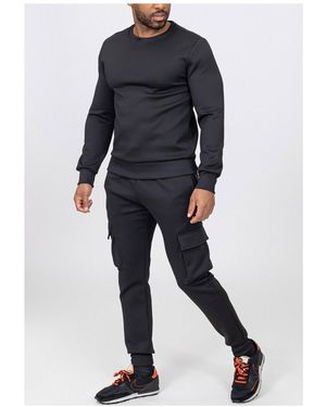 Kebello Ensembles de survêtement Ensemble Jogging H, Noir - Bleu