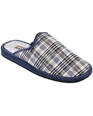Ozabi Chaussons Pantoufle HOMME Mule JACQUARD PULIDINES NOIR - Bleu