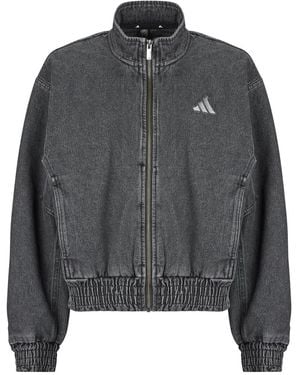 adidas Spijkerjack Stadium Washed Denim Loose Fit Jacket - Grijs