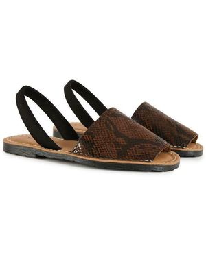 V.Gan Sandales Plates Vegan Rambu Menorcan Des Sandales - Marron