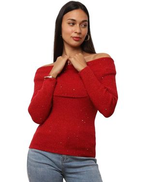 La Modeuse Pull Pulls Pour Femme - Rouge
