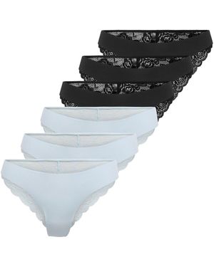 ONLY Slips Slip Paquet de 6 ONLCHLOE LACE BRAZIL 6P - Bleu