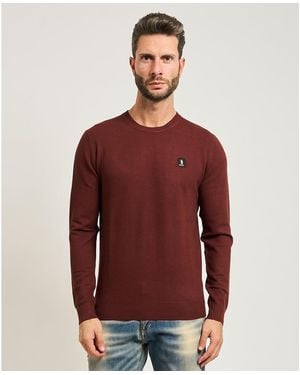 Refrigue Pull Pull avec tricot nid d'abeille - Rouge