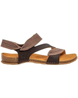 El Naturalista Sandales Plates 5810S Black_Plume - Marron