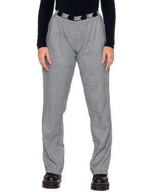 Leone 1947 Pantalon Check Pearl - Gris