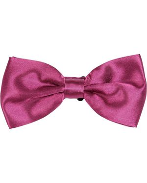 Suitable Boxers Noeud Papillon en Soie Aubergine Rouge - Rose