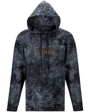 Ed Hardy Los tigres hoody black Veste - Bleu