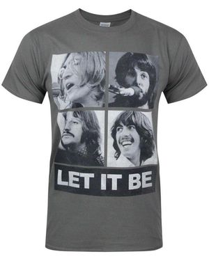 The Beatles T-shirt Let It Be Cover T-shirt à manches courtes - Gris