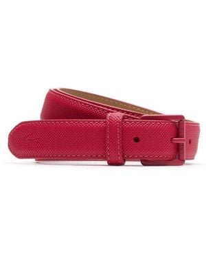 Lacoste Ceinture Ceinture Femme Bordeaux 100Cm - Rouge