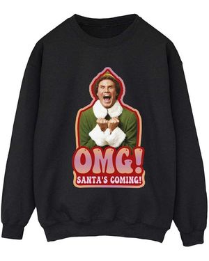 Elf Sweatshirts Santa Is Coming - Noir