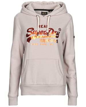 Superdry Felpa Vl Embellish Hood - Grigio