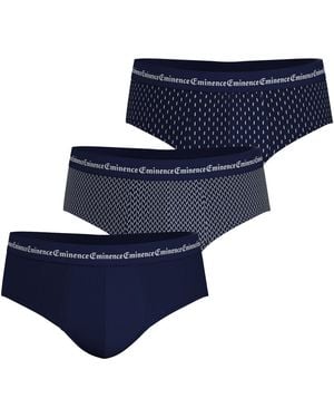 EMINENCE Slips Lot De 3 Slips Homme Business Print - Bleu