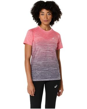 Asics T-Shirt Korte Mouw Seamless Ss Top - Paars