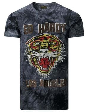 Ed Hardy T-shirt Los Tigre T-Shirt Black - Noir