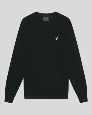 Lyle & Scott Pull KN2110V MERINO CREW-Z865 JET BLACK - Noir