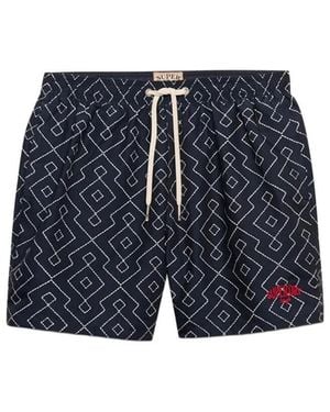 Superdry Maillots De Bain Premium Printed - Bleu