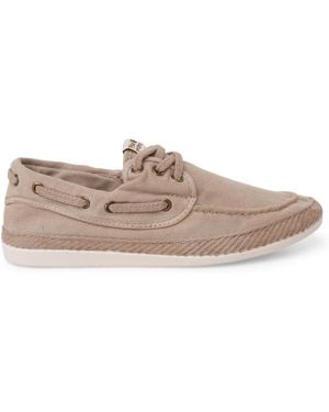Pisamonas Chaussures Bateau Chaussures Bateau Casual Tailles Hautes Toile Lavée - Gris