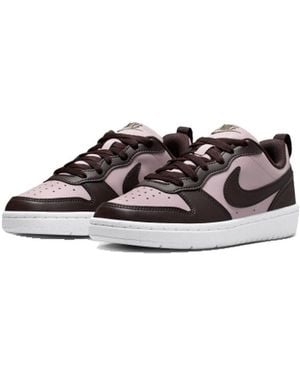 Nike Baskets basses Baskets court borough low recraft rose/violet brown - Marron