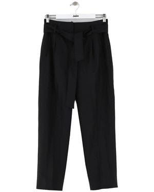 Sandro Pantalon Pantalon droit en laine noir