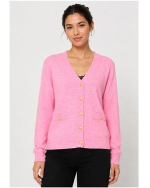 Kebello Pull Pull Cardigan Col V F - Rose