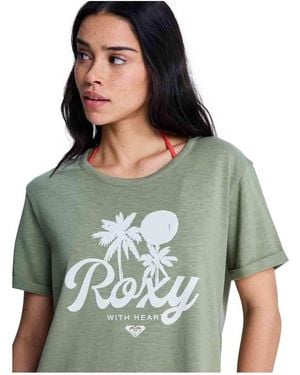 Roxy T-shirt OCEANWAVE REGUL (GLD0) - Vert