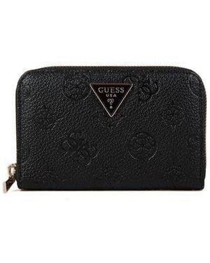 Guess Portefeuille Cresidia Ii Slg Med Zip Around - Noir