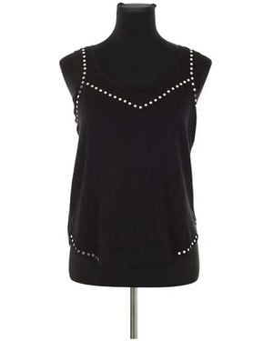 Maje Blouses Top sans manche en coton noir