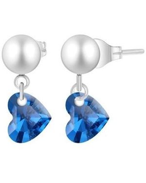 Sc Crystal Boucles oreilles B3072-ARGENT-BLEU
