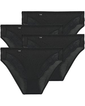 Sloggi Culotte E Slip Romance Tai Pack De 4 - Nero