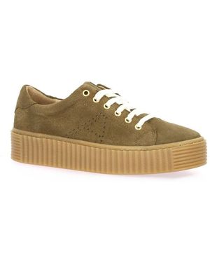 So Send Baskets Baskets cuir velours - Vert