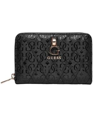 Guess Portefeuille Tamara Slg Medium Zip Around - Noir