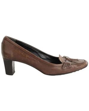 Tod's Chaussures escarpins Talons en cuir marron