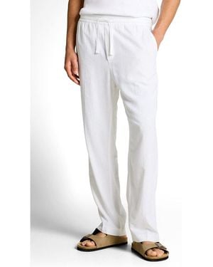 Tom Tailor Pantalon Pantalon en LIN Blanc