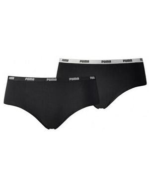 PUMA Bas de pyjama Lot de 2 shortys - Noir