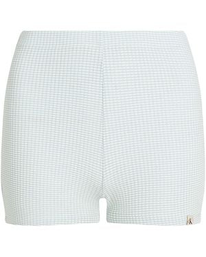 Ck Jeans Short Waffle Texture Short - Blanc
