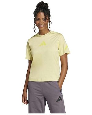 adidas T-Shirt Korte Mouw T-Shirt Z.N.E Manches Courtes Jaune - Metallic