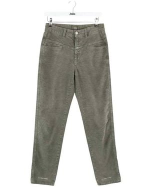 Closed Pantalon Pantalon droit en coton kaki - Gris
