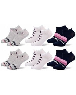 Roxy Chaussettes Lot Chaussettes Courtes Sneaker– Pack de 6 Paires 1005X6 - Bleu