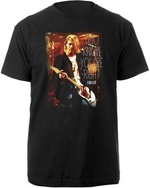 KURT COBAIN T-shirt You Know You're Right - Noir