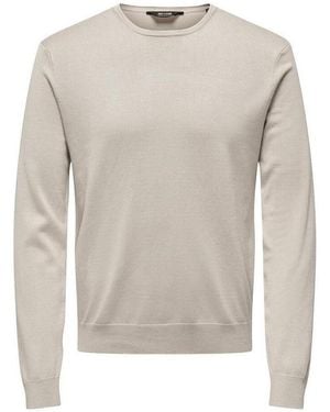 Only & Sons Pull Life Crew Knit - Gris
