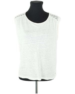Des Petits Hauts Blouses Top en lin - Blanc