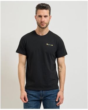 Refrigue T-shirt T-shirt col rond logo bicolore - Noir