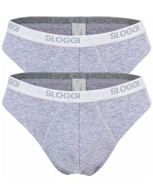 Sloggi Slips Slip Paquet de 2 Basic Mini - Bleu
