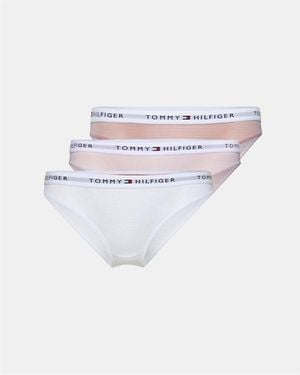 Tommy Hilfiger Slips UW0UW055310VF 3 PACK MESH BIKINI - Blanc