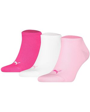 PUMA Chaussettes unisexe Chaussettes Paquet de 3 Sneaker Plain 3P - Rose