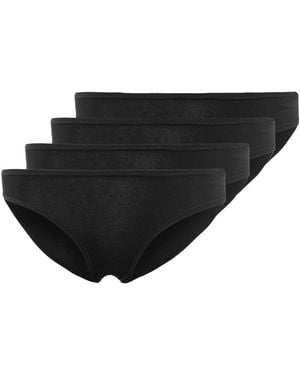SKINY Slips Slip Advantage Cotton Stretch Bikini Briefs 4P - Noir