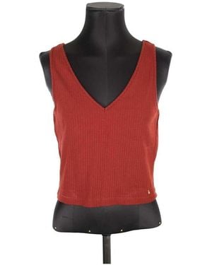 Des Petits Hauts Blouses Top en coton - Rouge