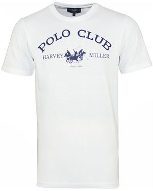 Harvey Miller Polo Club T-shirt T-Shirt HRM Polo Club Shortsleeve Rundhals - Blanc
