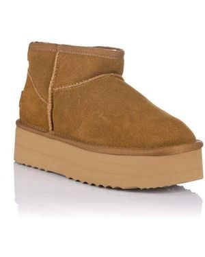 Gioseppo Bottes plates Botte en cuir australienne Allegany - Marron