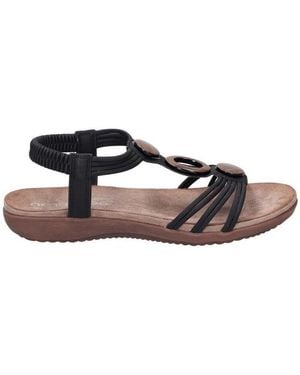 Amarpies Sandales plates ABZ26676 - Noir